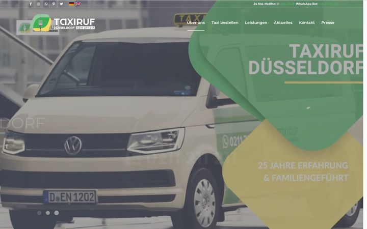 Screenshot of taxiruf-duesseldorf.de