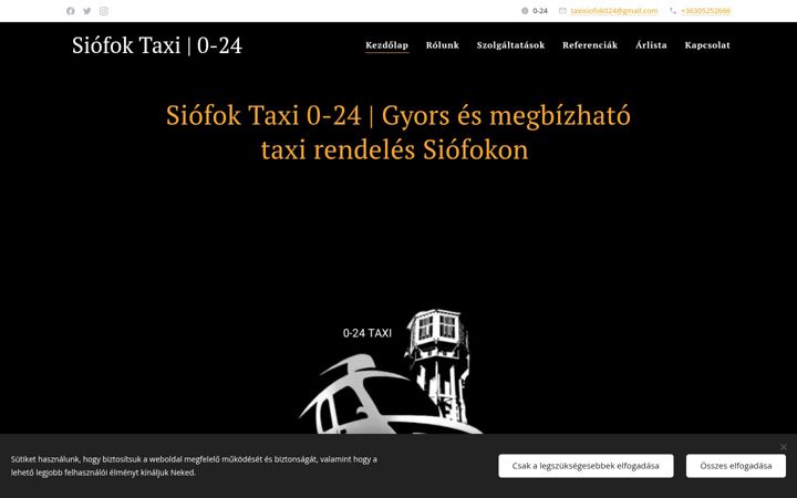 Екранна снимка на taxisiofok024.hu