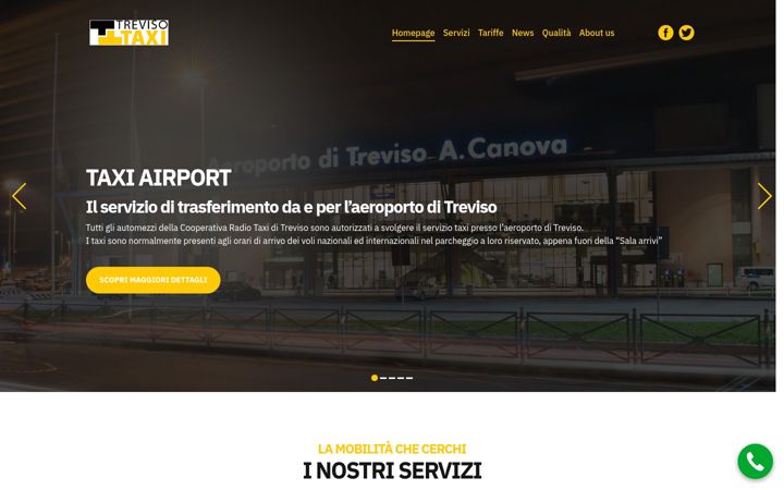 Ekrano kopija taxitreviso.it