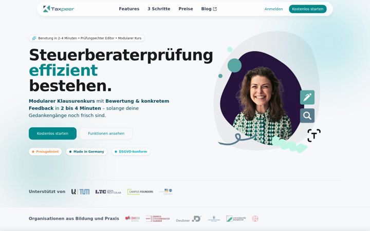 Screenshot ta' taxpeer.de