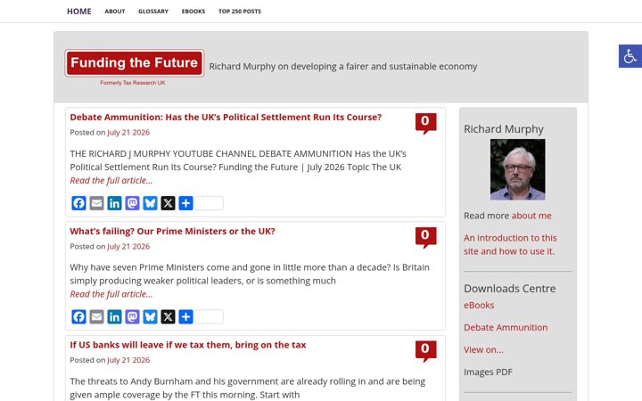 Screenshot ta' taxresearch.org.uk