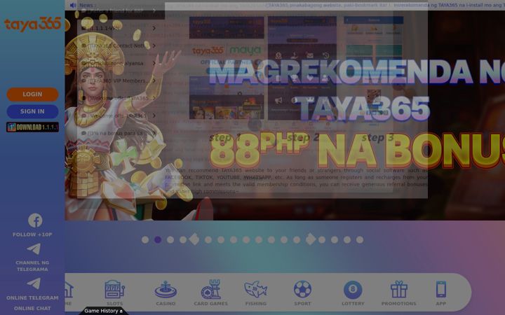 Screenshot of taya365e.com