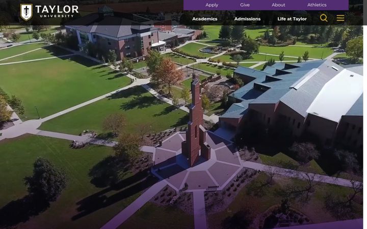Screenshot of taylor.edu