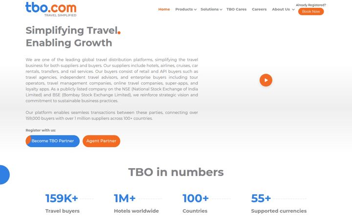 Screenshot ta' tbo.com