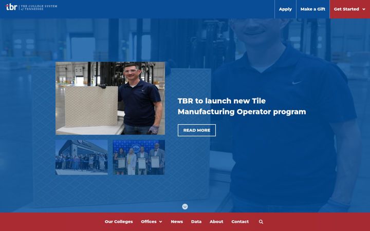 Screenshot of tbr.edu