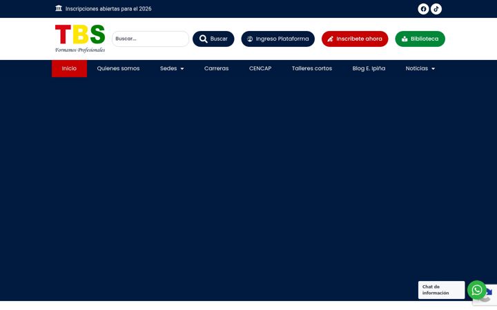 Screenshot of tbs.edu.bo