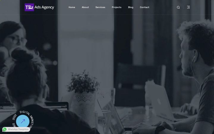 Posnetek zaslona tbzadsagency.nl