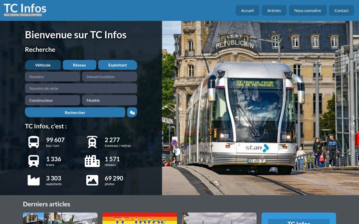 Screenshot of tc-infos.fr