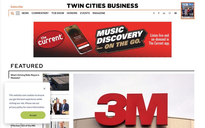 Screenshot of tcbmag.com