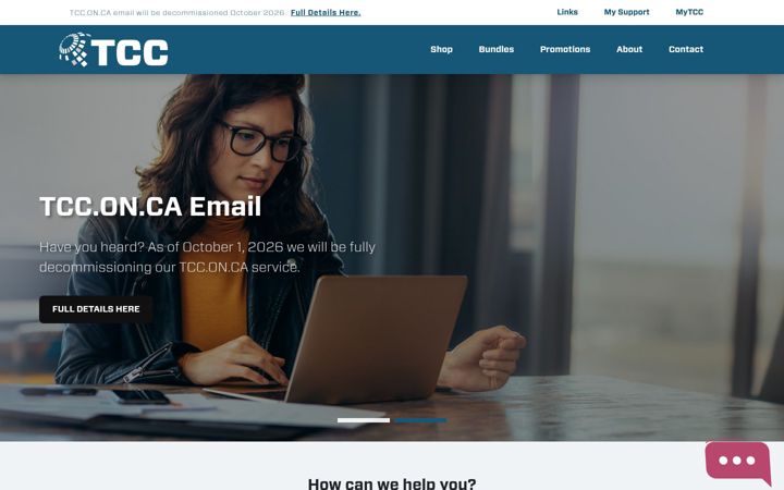 Screenshot of tcc.on.ca