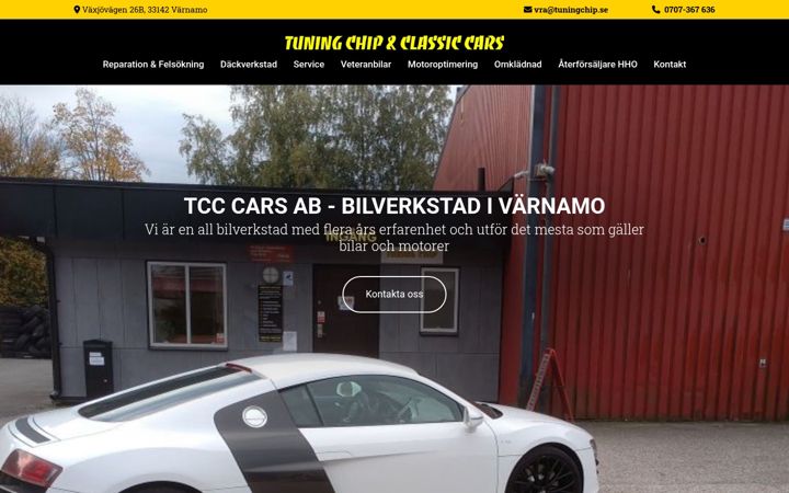 Screenshot of tcccars.se