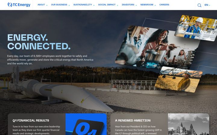 Screenshot of tcenergy.com