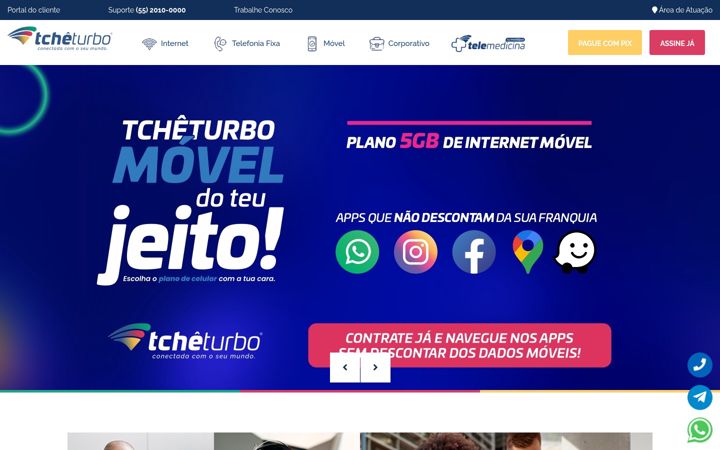 Screenshot of tcheturbo.com.br