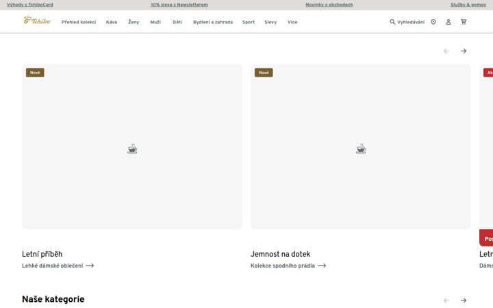 Screenshot of tchibo.cz