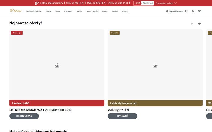 Screenshot of tchibo.pl