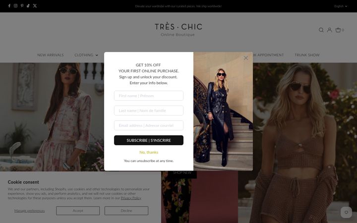Screenshot of tcstyling.com