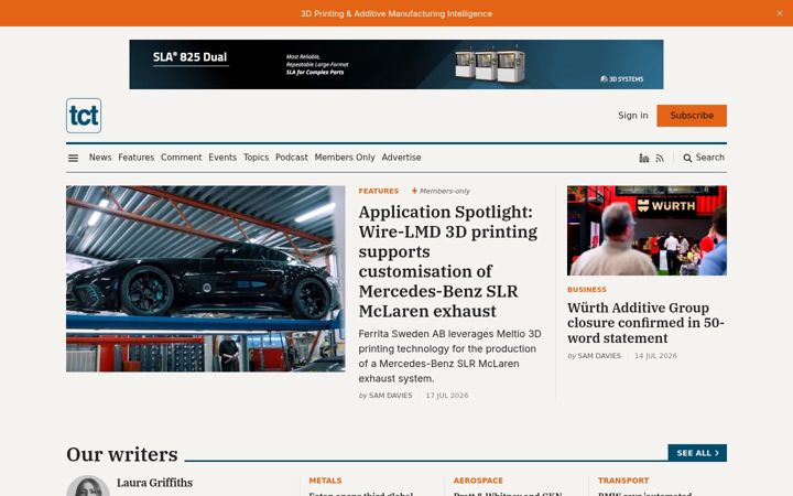Screenshot of tctmagazine.com