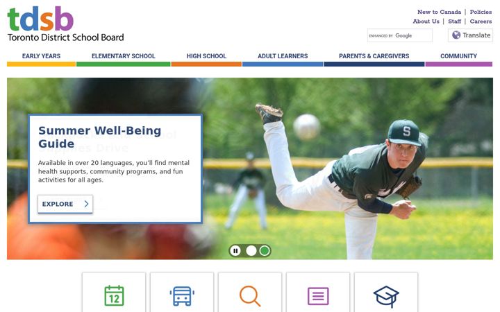 Screenshot of tdsb.on.ca