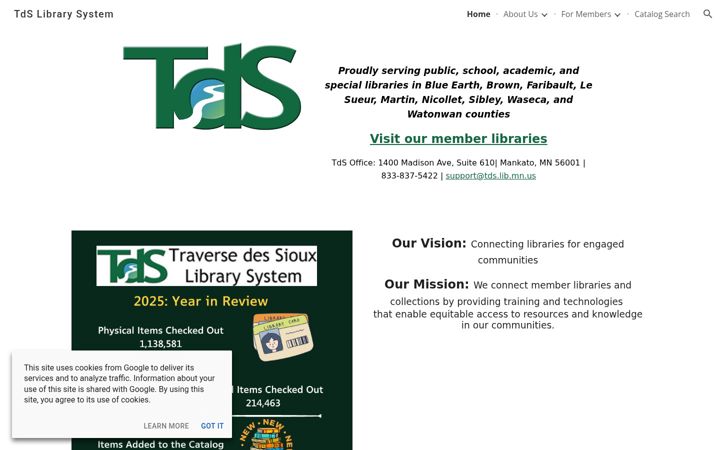 Screenshot of tdslib.org