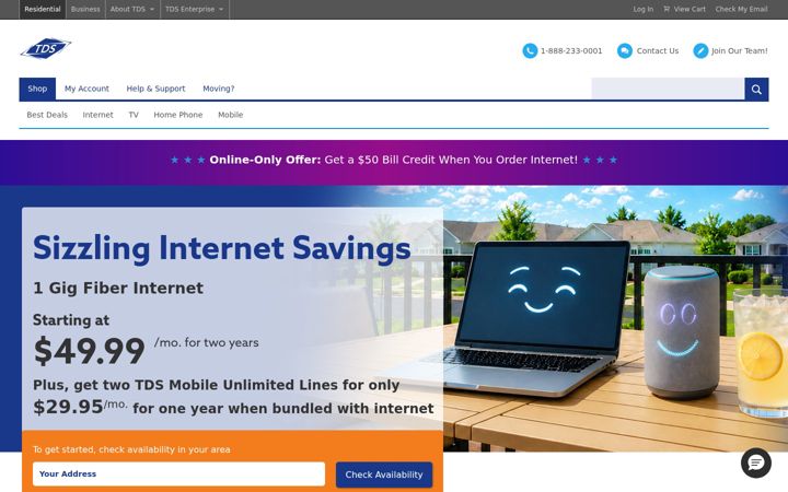 Képernyőkép: tdstelecom.com