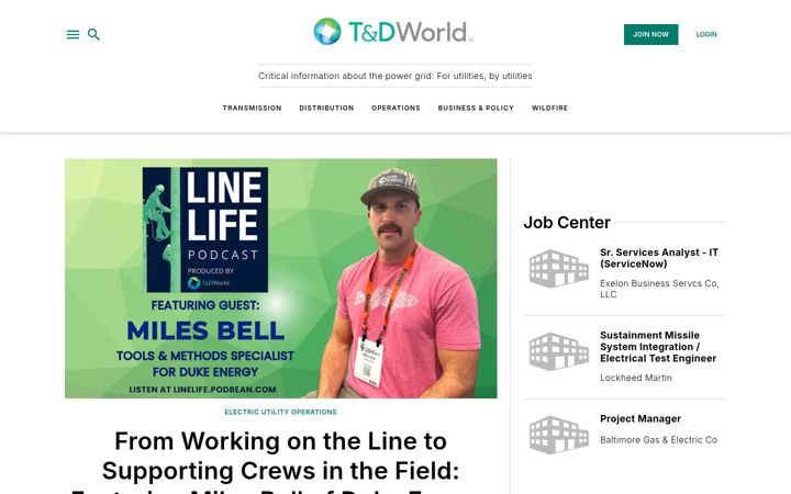 Screenshot of tdworld.com