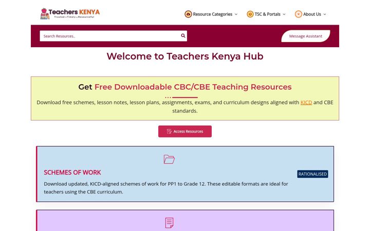 Screenshot of teacherske.co.ke