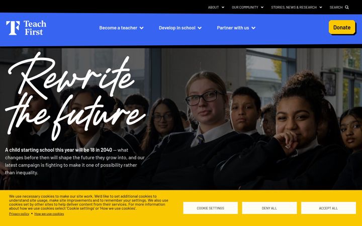 Screenshot of teachfirst.org.uk