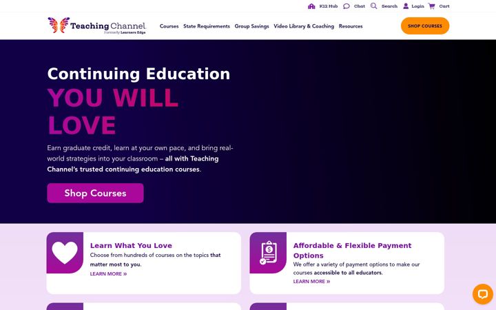 Skærmbillede af teachingchannel.com