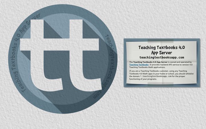 Screenshot of teachingtextbooksapp.com