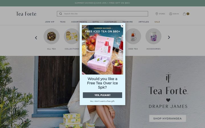 Screenshot of teaforte.com