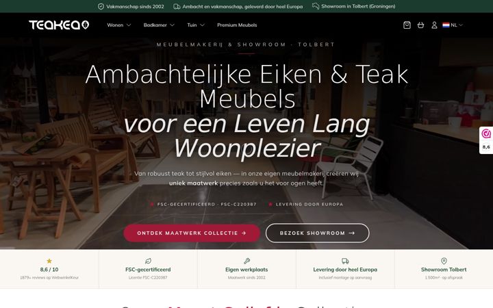 Screenshot of teakea.eu