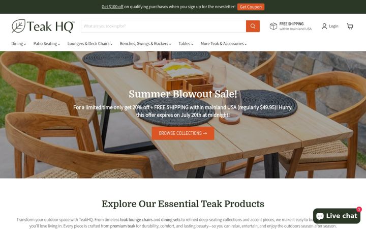 Screenshot of teakhq.com
