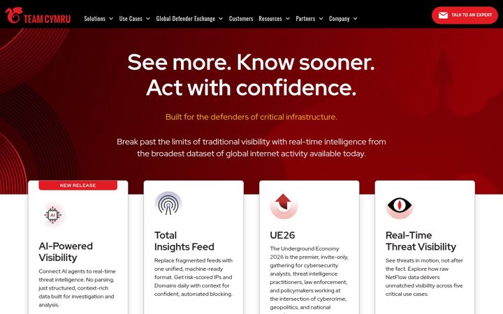 Screenshot of team-cymru.org