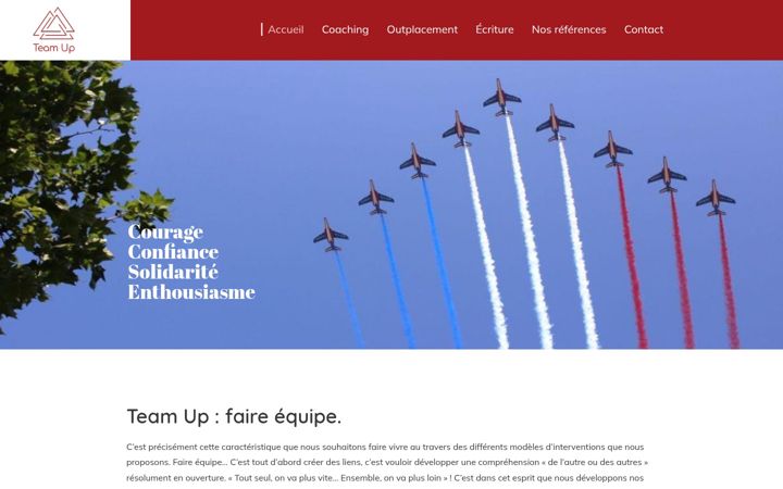 Captură de ecran a team-up-consulting.com