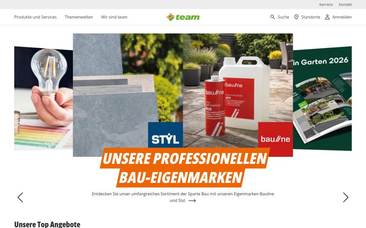 Screenshot of team.de