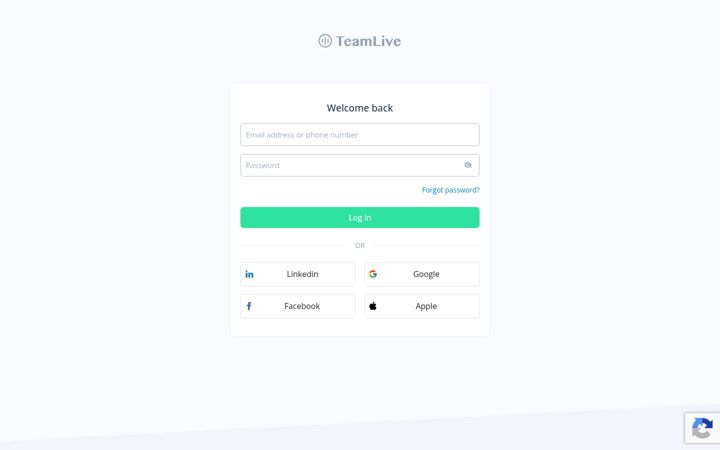 Screenshot of team.live