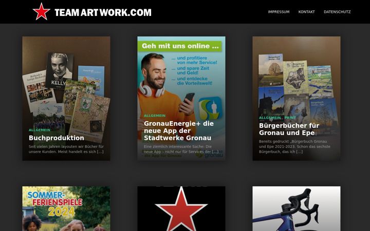 Screenshot of teamartwork.com