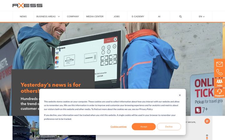 Screenshot of teamaxess.com