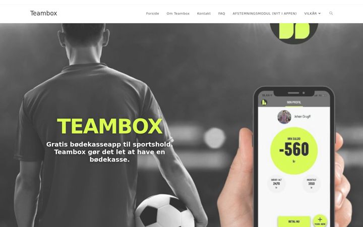 Ekraanipilt saidist teambox.dk