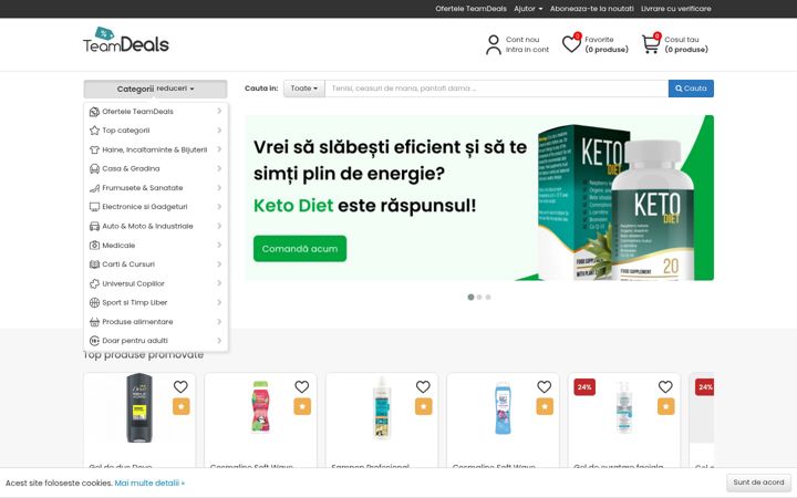 Screenshot of teamdeals.ro