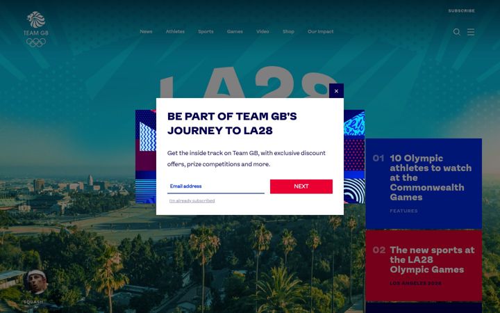 Screenshot of teamgb.com