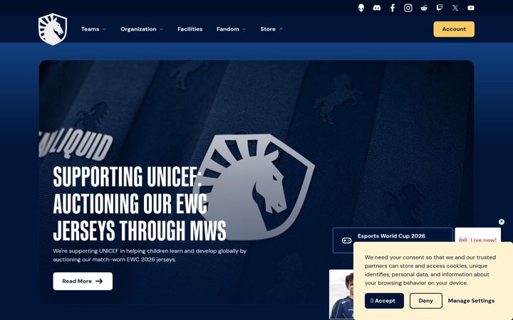 Screenshot of teamliquid.com