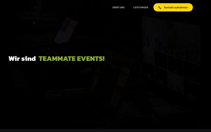 Skjámynd af teammate-events.de