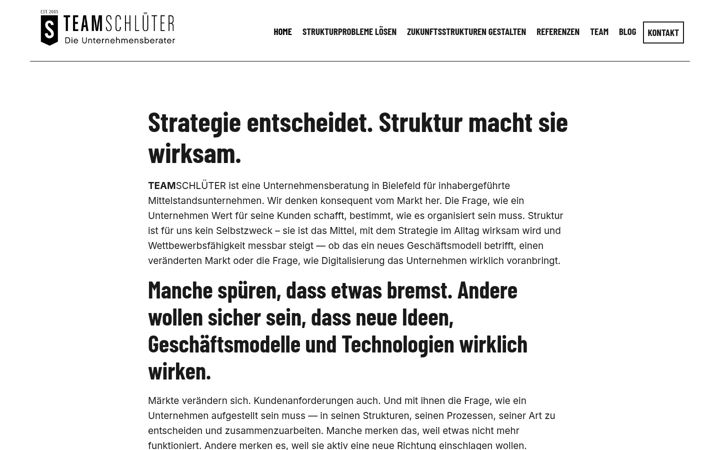 Screenshot of teamschlueter.com