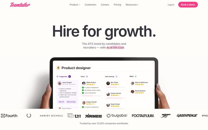 Screenshot of teamtailor.app