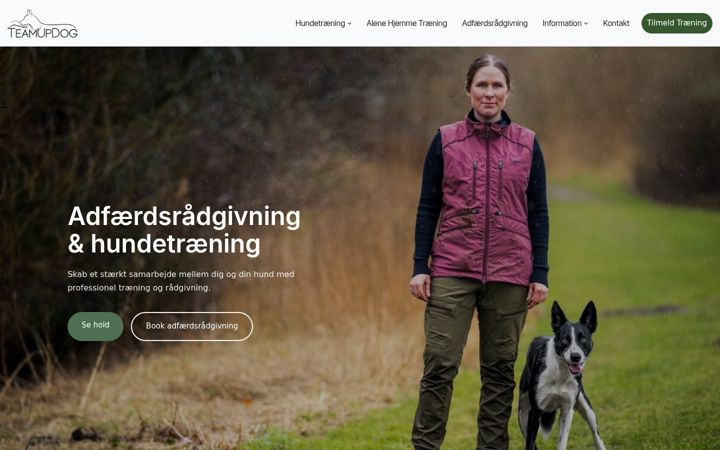 Ekrānuzņēmums no teamupdog.dk