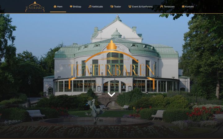 Captură de ecran a teaterbaren.se
