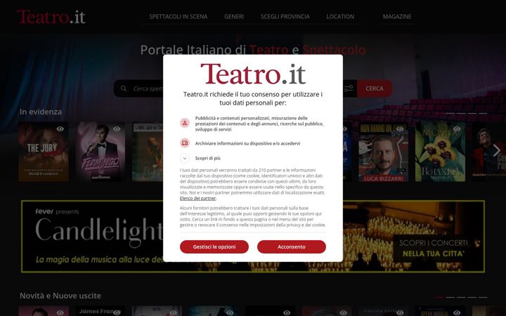 Screenshot of teatro.it