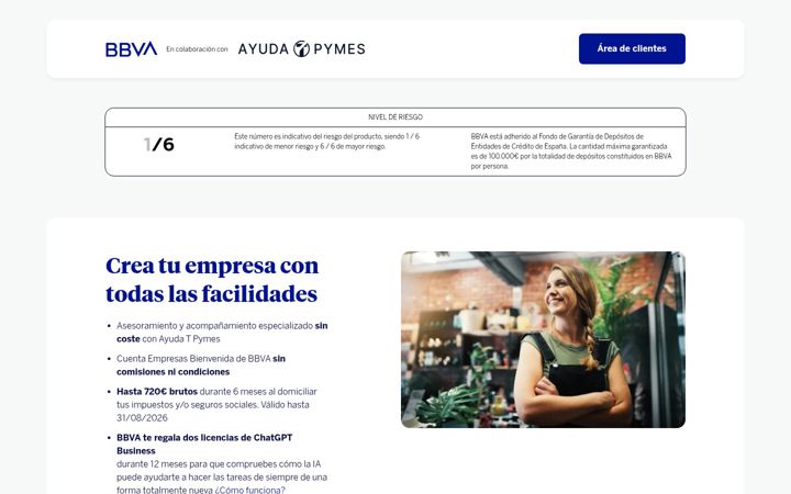 Screenshot van teayudamosacreartuempresa.com