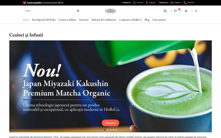 Screenshot of teaz.ro